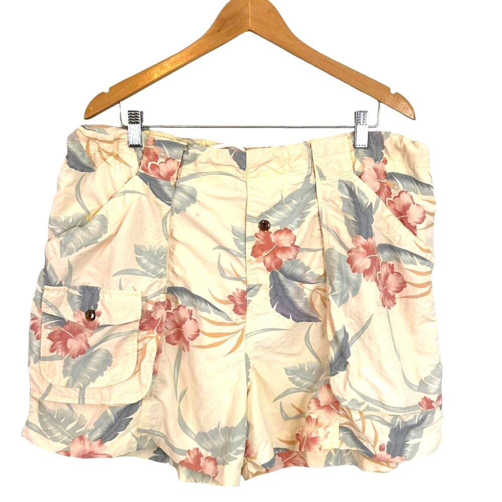 Tommy Bahama Floral Swim Trunks Men Swimwear Shorts Pockets Hibiscus Tropical XL